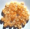 50 8mm Light Orange Crackle Glass Heart Beads 